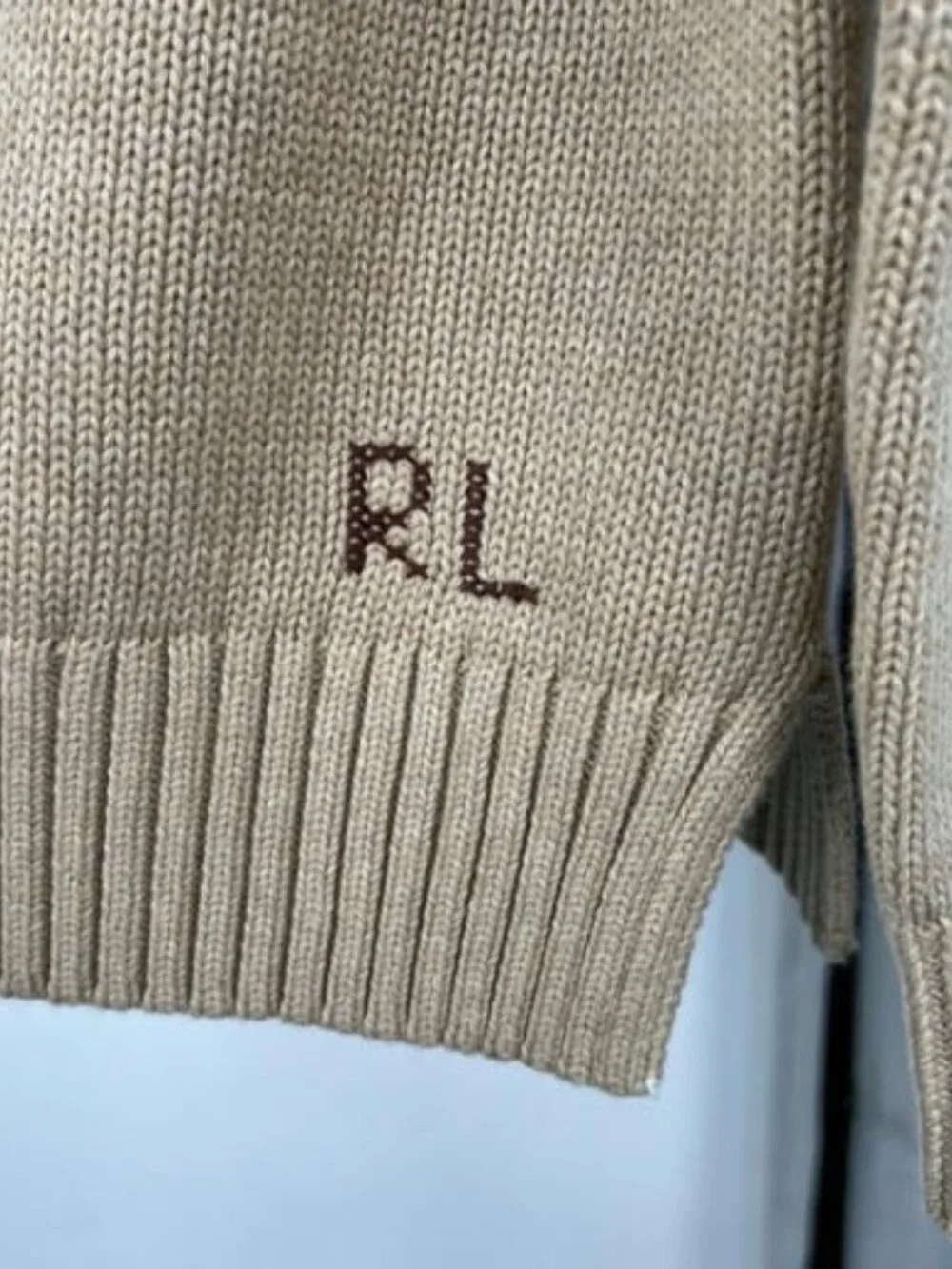 Polo Ralph Lauren Tan Sweater with Bear Design - Picture 5 of 5